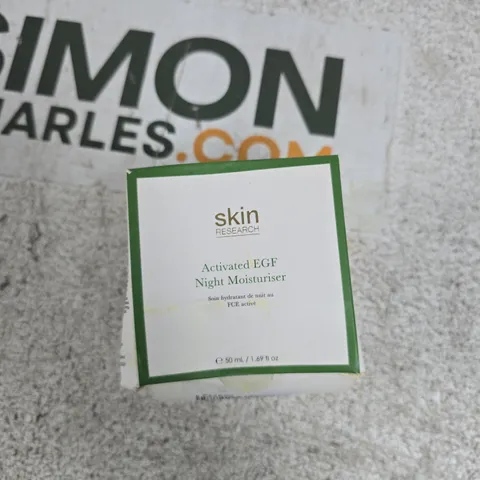 SKIN RESEARCH ACTIVATED EGF NIGHT MOISTURISER – 50 ML – BOXED