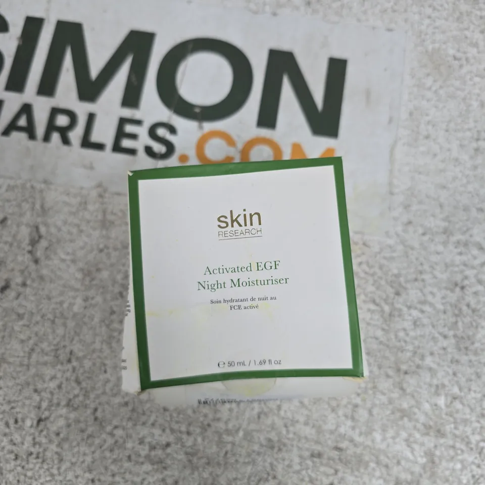 SKIN RESEARCH ACTIVATED EGF NIGHT MOISTURISER – 50 ML – BOXED