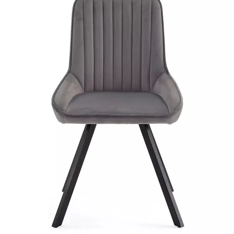 BOXED MARLOW PAIR OF CHAIRS IN GREY/BLACK - 1OF1 - COLLECTION ONLY