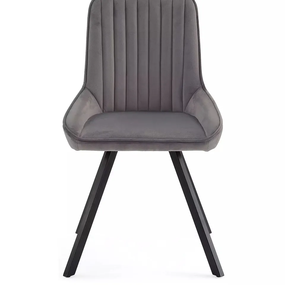 BOXED MARLOW PAIR OF CHAIRS IN GREY/BLACK - 1OF1 - COLLECTION ONLY