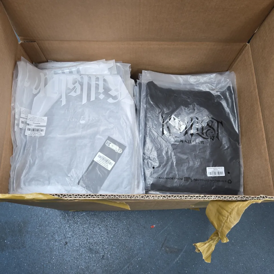 LARGE QUANTITY OF BRAND NEW KILLSTAR ITEMS TO INCLUDE MIDNIGHT ROAR BIKINI BOTTOMS AND ECHOED DARKNESS TUNIC TOPS - VARIOUS SIZES