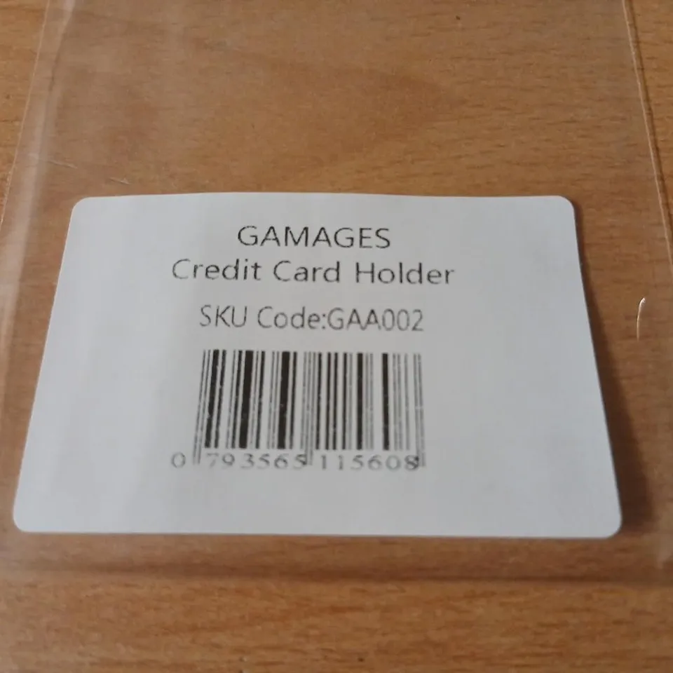 GAMAGES CREDIT CARD HOLDER – BLACK TEXTURED LEATHER