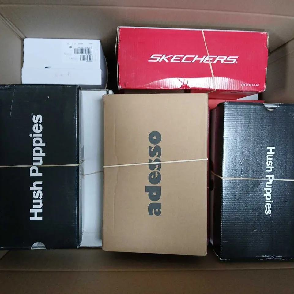 APPROXIMATELY 14 ASSORTED SHOES & FOOTWEAR TO INCLUDE SKECHERS, ADESSO, HUSH PUPPIES, ETC