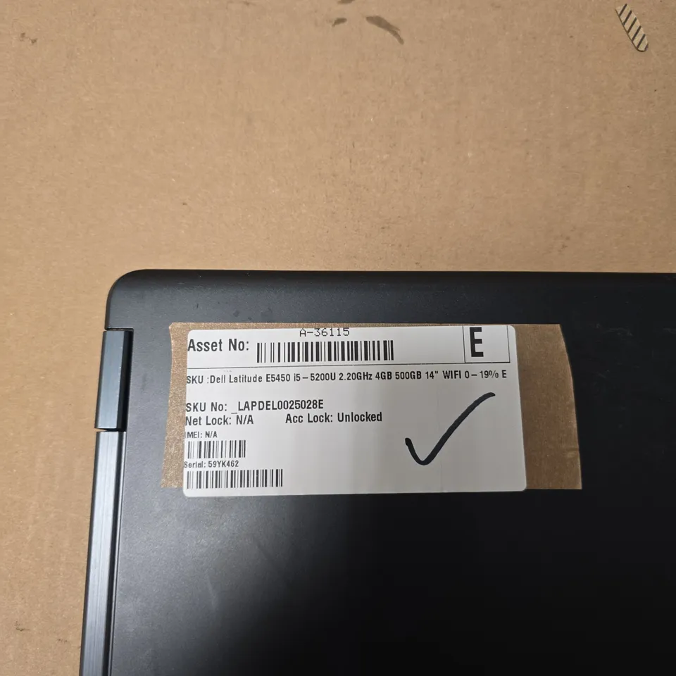 DELL LATITUDE E5450 LAPTOP – INTEL CORE I5, 14" DISPLAY, 4GB RAM, 500GB HDD