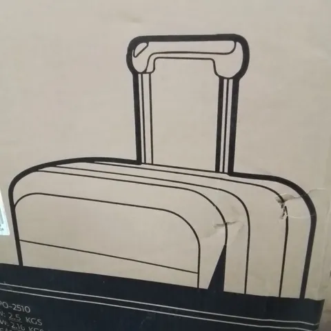 BOXED LIGHTWEIGHT TRAVEL LUGGAGE SUITCASE (COLOURS VARY)