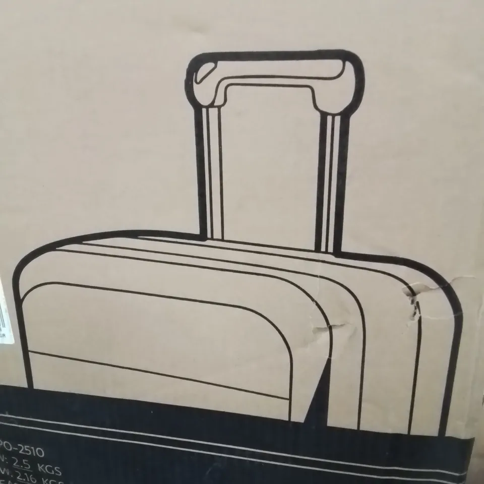BOXED LIGHTWEIGHT TRAVEL LUGGAGE SUITCASE (COLOURS VARY)
