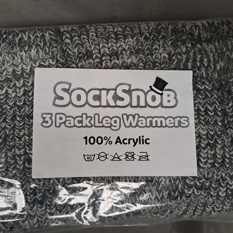 BOX OF APPROXIMATELY 10 ASSORTED SOCK SNOB 3-PACK LEG WARMERS IN VARIOUS COLOURS - COLLECTION ONLY