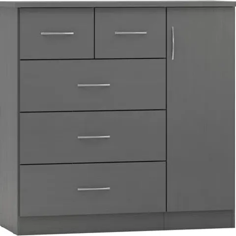 BOXED CASCIO 1-DOOR MANUFACTURED WOOD WARDROBE (2 BOXES)