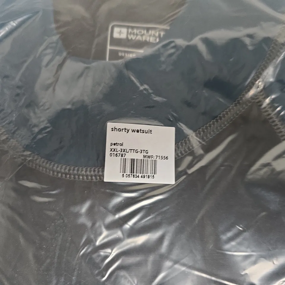 BAGGED MOUNTAIN WAREHOUSE PATROL SHORTY WETSUIT – BLUE/GREY, XXL-3XL
