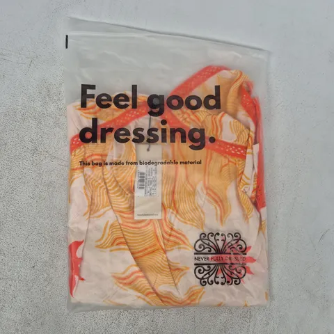 BAGGED NEVER FULLY DRESSED YELLOW SUN MINI DRESS SIZE UK 14