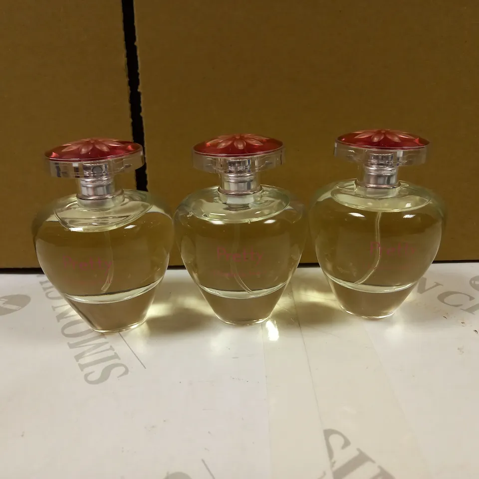 LOT OF 3 PRETTY BY ELIZABETH ARDEN EAU DE PARFUM - 50ML