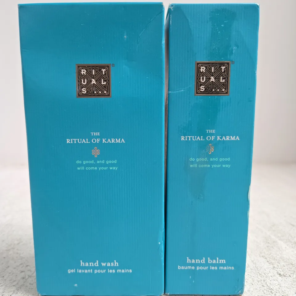 2 RITUALS... THE RITUAL OF KARMA PRODUCTS TO INCLUDE HAND WASH & HAND BALM
