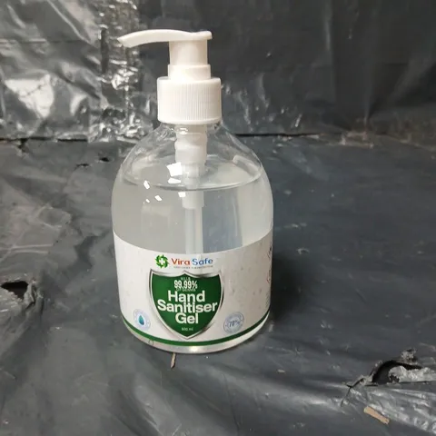 LOT OF 8 VIRA SAFE HAND SANITISER GEL - 500ML PER BOTTLE