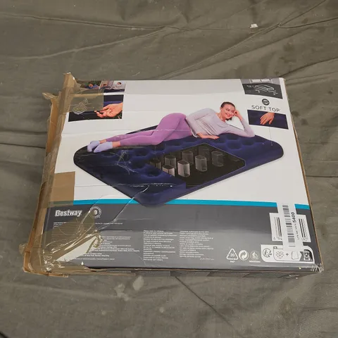 BOXED BESTWAY SOFT TOP AIR MATTRESS SIZE DOUBLE