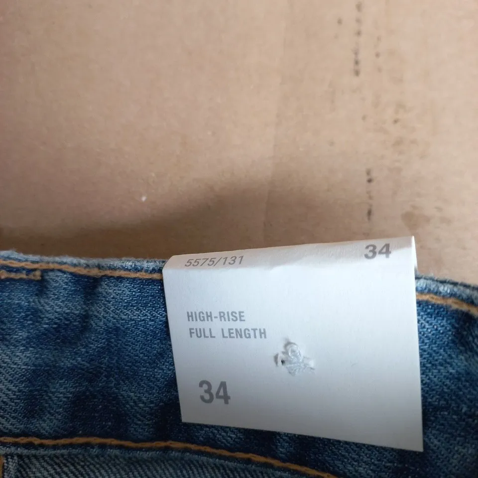 ZARA HIGH-RISE JEANS – FULL-LENGTH, EU 38 / US 2