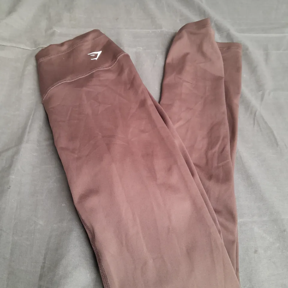 BROWN GYMSHARK LEGGINGS SIZE XS