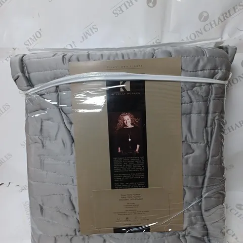 FINEST BED LINEN BY KELLY HOPPEN LATTE DOUBLE SIZE EMBROIDED SET
