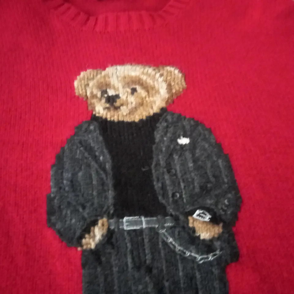 POLO RALPH LAUREN RED BEAR JUMPER - M
