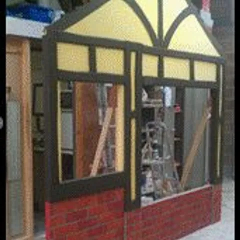 WOODEN HOUSE PROP FOR STAGE OR TRADE SHOWS 