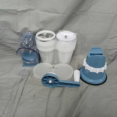 COOK'S ESSENTIALS KITCHEN ATTACHMENT SET – BLUE WITH CLEAR LIDS