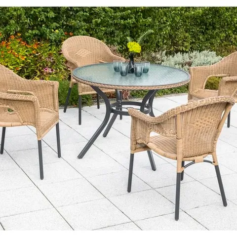 BOXED RAVENNA ROUND DINING TABLE (2 BOXES)