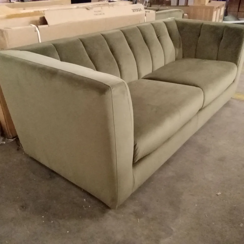 DANETTI VALENTINA 3 SEATER SOFA IN OLIVE GREEN SIGNATURE VELVET