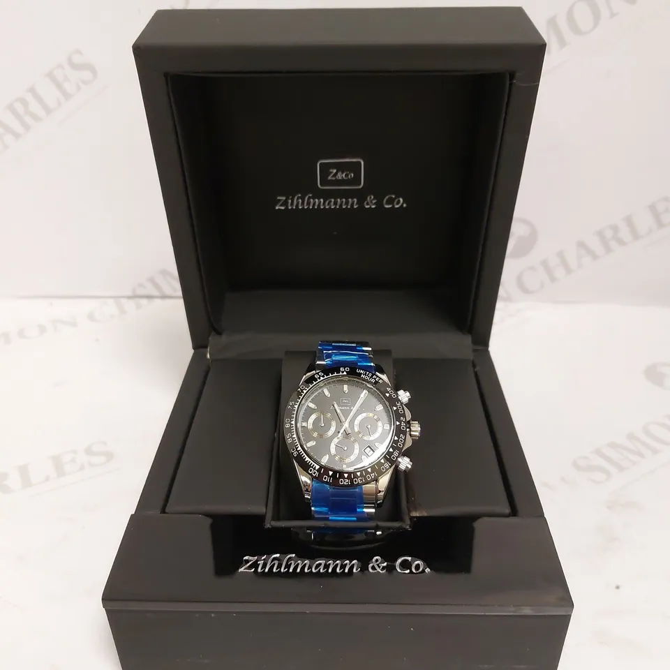 MENS ZIHLMANN & Co Z400 WATCH – CHRONOGRAPH MOVEMENT – STAINLESS STEEL STRAP –  3ATM WATER RESISTANT 