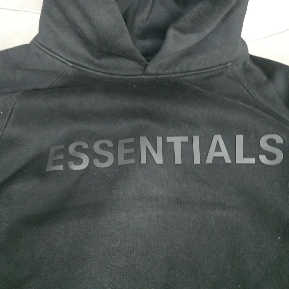 ESSENTIALS HOODIE – BLACK – XL