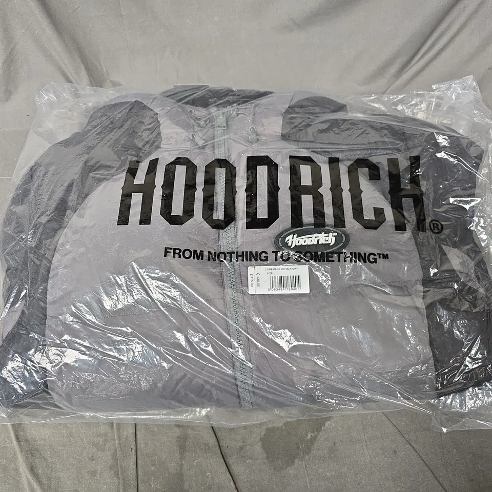 BAGGED HOODRICH COREMARK JACKET IN BLACK/GREY - LARGE