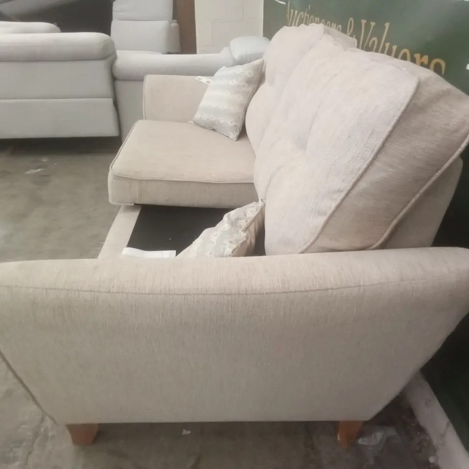 2 SEATER SOFA - CREAM FABRIC