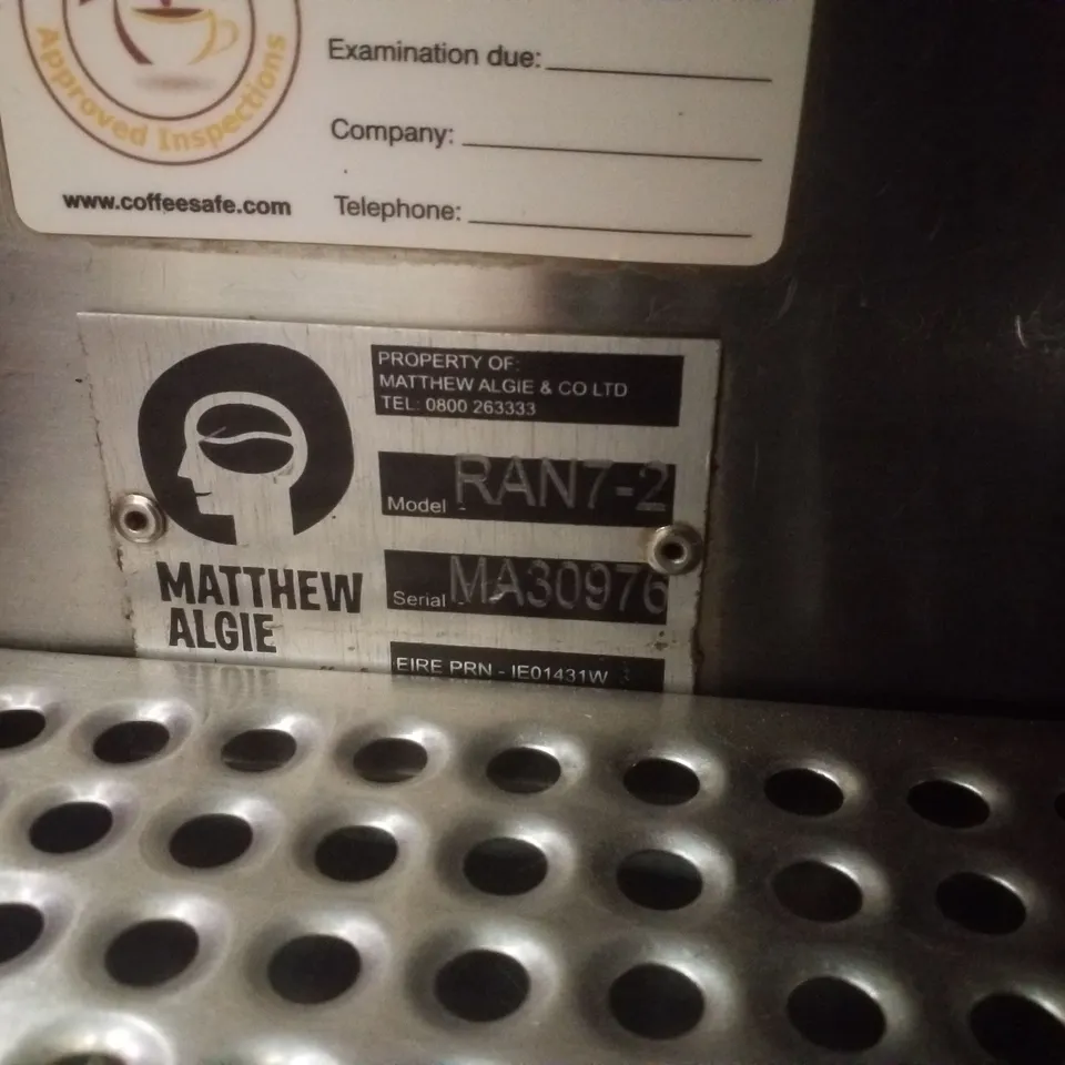 RANCILIO RAN7-2 COMMERCIAL 2 BARRISTA COFFEE MACHINE