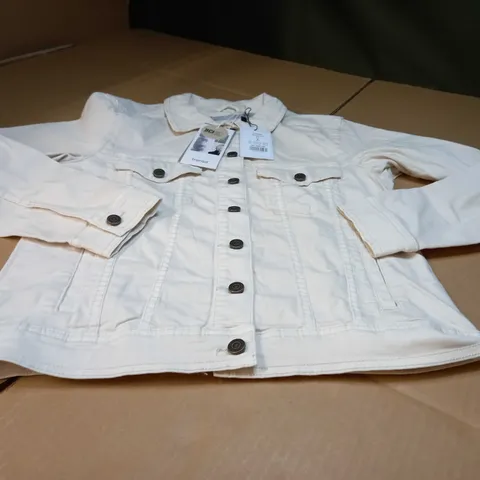 FRANSA CREAM LIGHT DENIM STYLE JACKET - SIZE 36