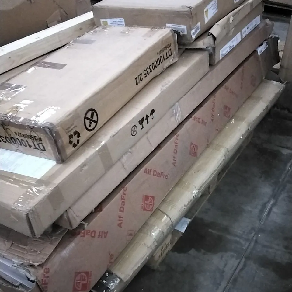 PALLET OF ASSORTED BOXED FURNITURE PARTS FOR WARDROBE, CABINET AND DOOR