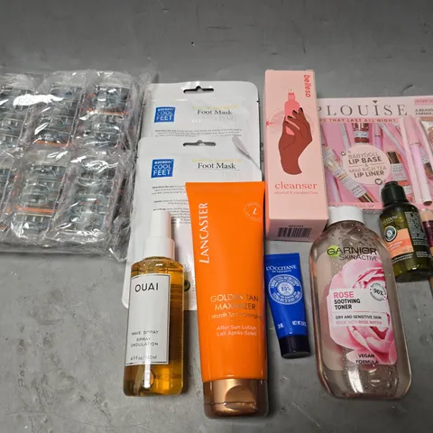 APPROXIMATEY 15 HEALTH AND BEAUTY PRODUCTS TO INCLUDE PLOUISE LIP BASE, BELLESA CLEANSER, AND QUAI WAVE SPRAY ETC. - COLLECTION ONLY