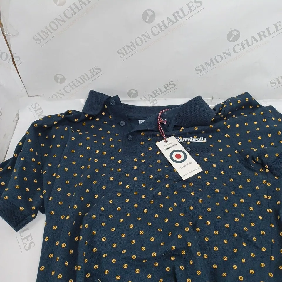 LAMBRETTA TARGET AOP PREMIUM POLO - M