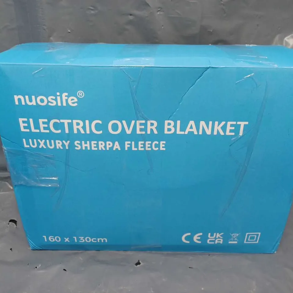 BOXED NUOSIFE ELECTRIC OVER BLANKET IN GREY - 160x130cm