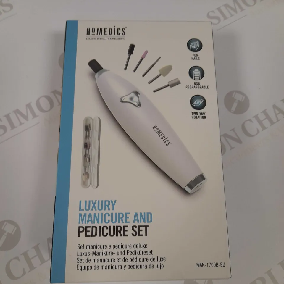 BOXED HOMEDICS LUXURY MANNICURE AND PEDICURE SET