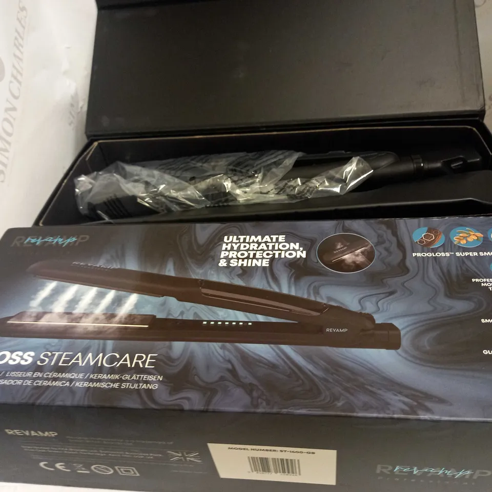 REVAMP PROGLOSS STEAMCARE HAIR STRAIGHTENER  RRP £120