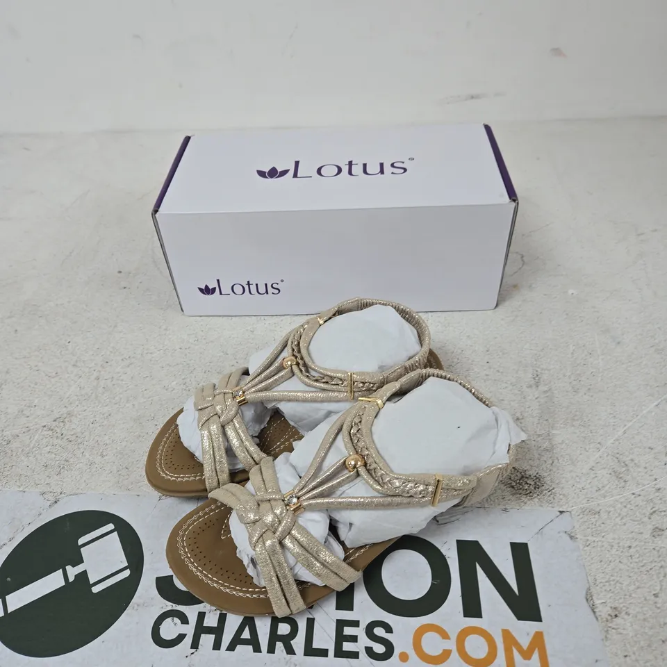 LOTUS DOMENICA ULP300 GOLD SANDALS – UK 3