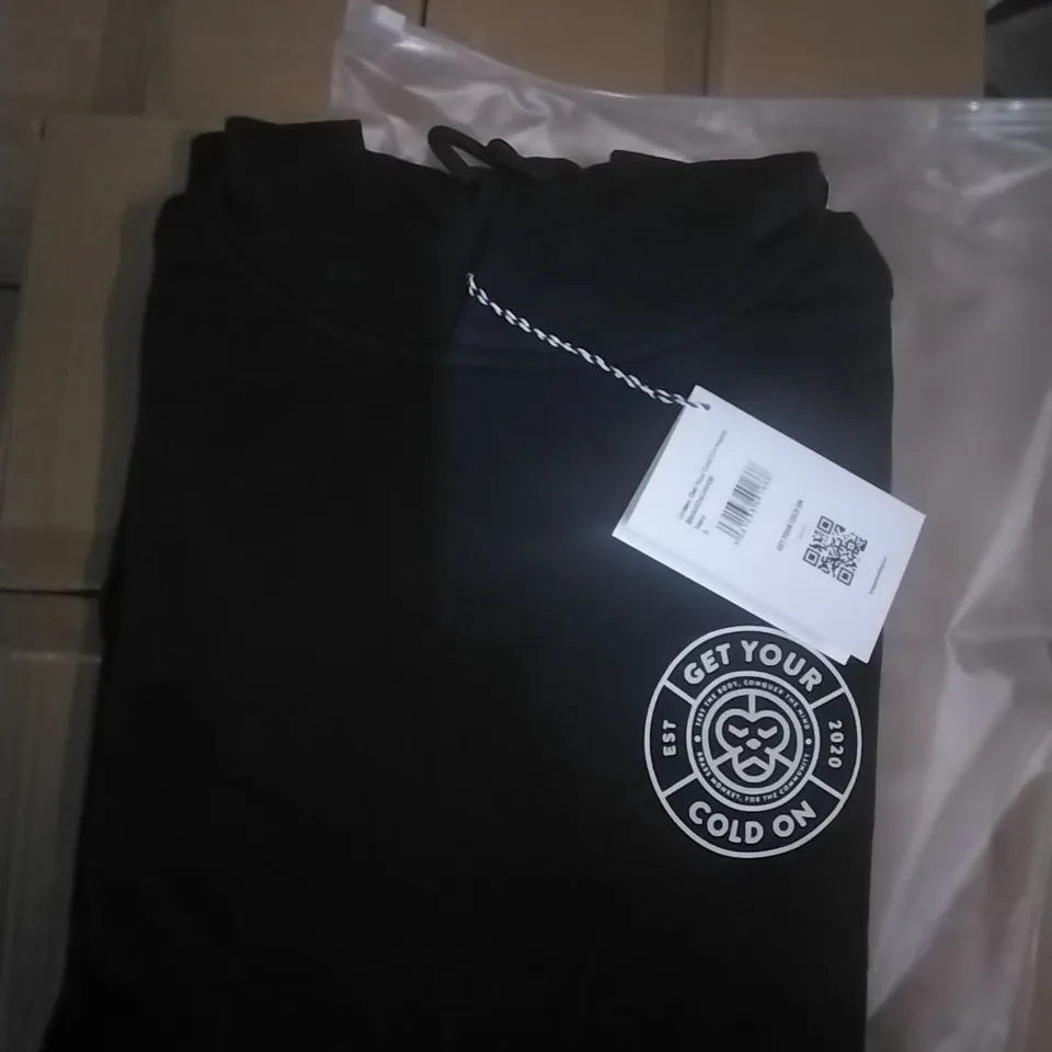 BOX OF MIXED ASSORTMENT OF BRAND NEW BRASS MONKEY CLOTHING ITEMS INCLUDING - HOODIES - SIZE S - APPROXIMATELY X12 ITEMS
