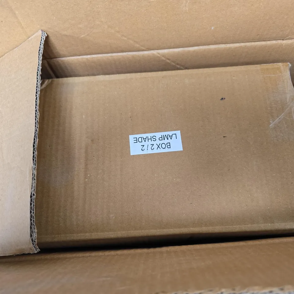 JOHN LEWIS TERRACOTTA TABLE LAMP – IN-LINE SWITCH, MATT METAL SHADE (BOXED)