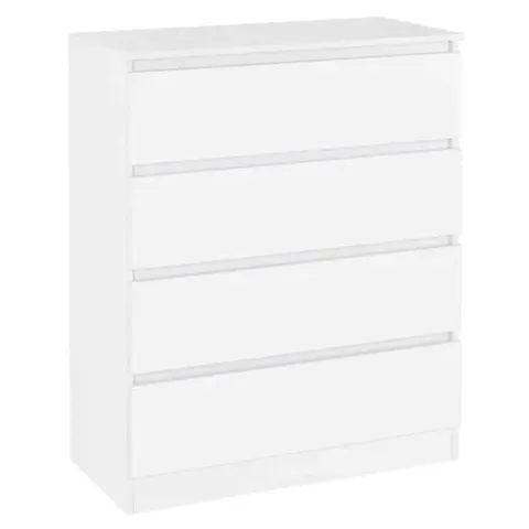 BOXED MALVERN 4 DRAWER CHEST - WHITE (2 BOXES)