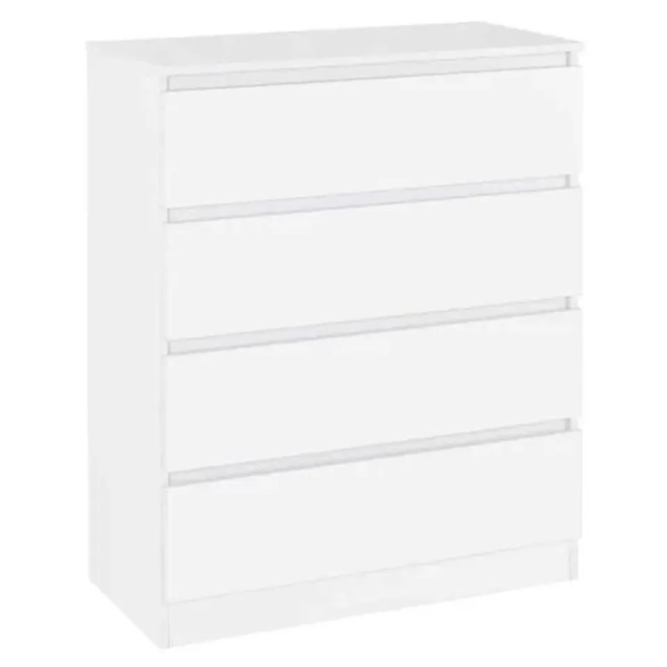BOXED MALVERN 4 DRAWER CHEST - WHITE (2 BOXES)