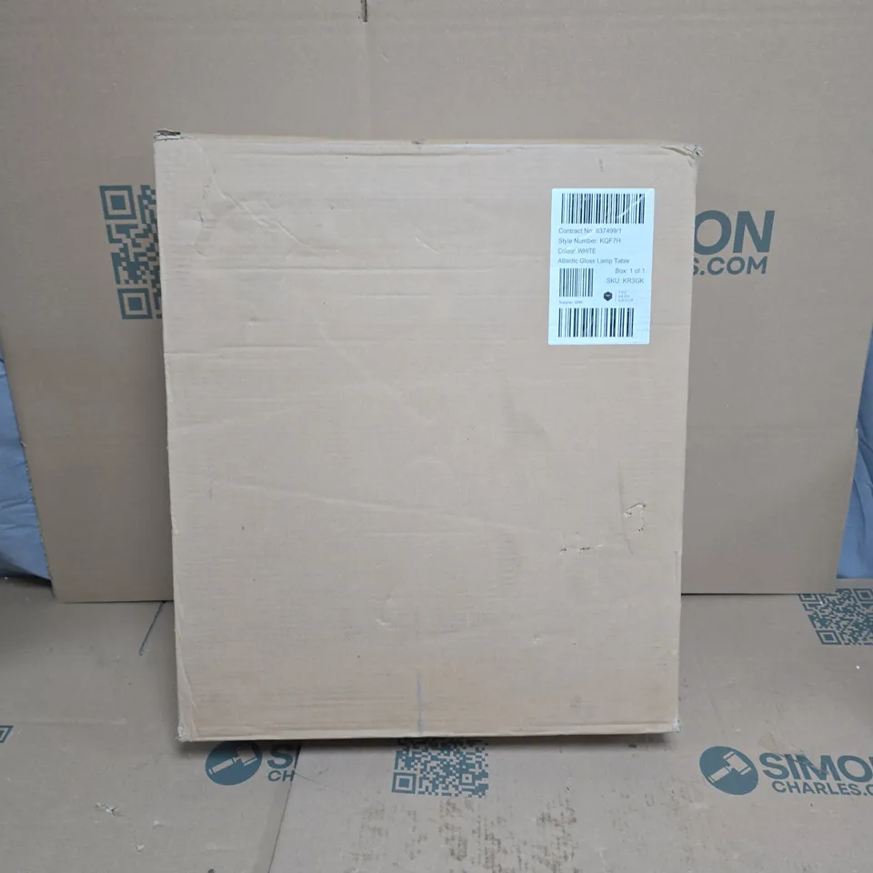 BOXED ATLANTIC GLOSS LAMP TABLE