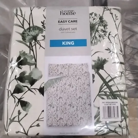 LOT OF 2 INKY SPRING MEADOW DUVET SETS - KING