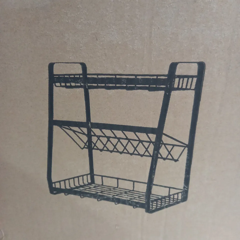 BOXED BTGGG 3 TIER SPICE RACK SHELF IN BLACK