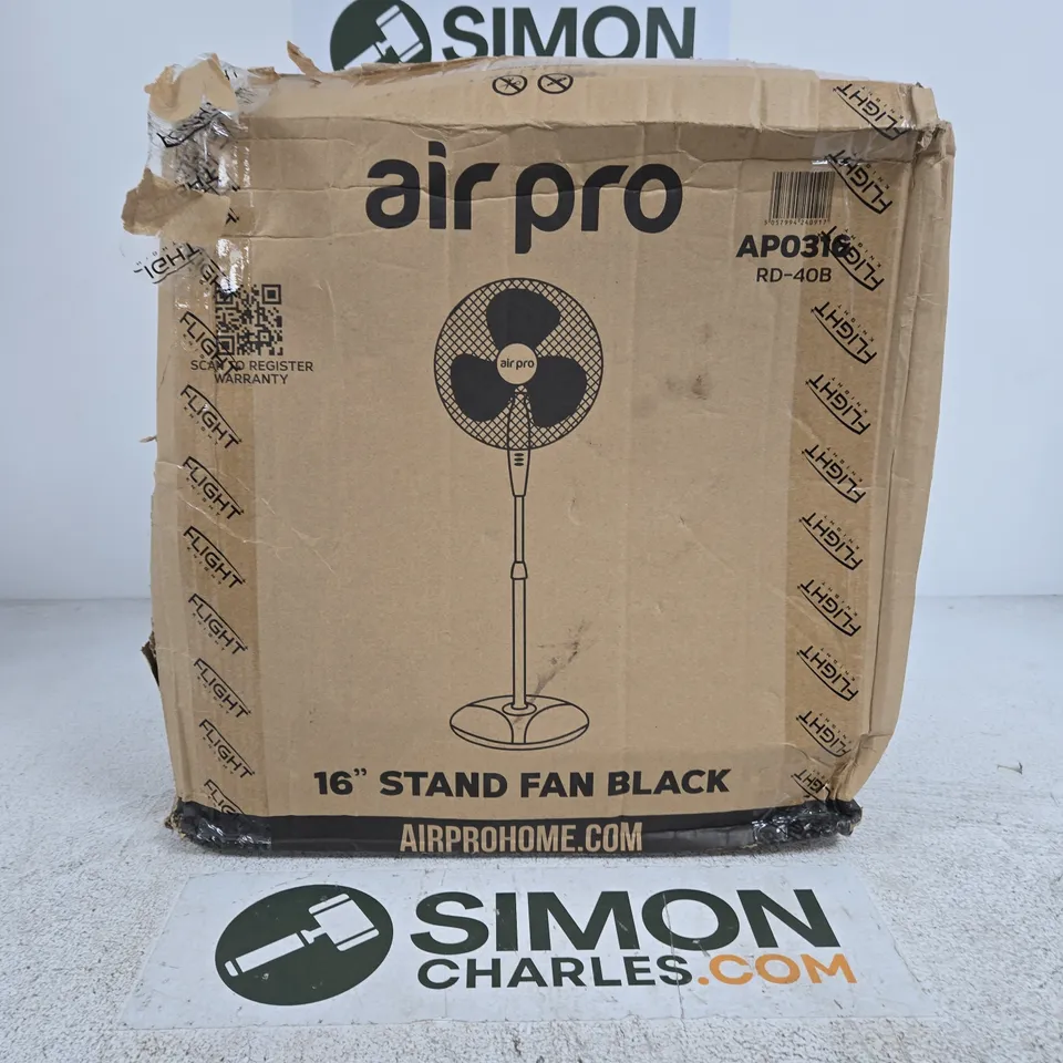 AIR PRO 16-INCH STAND FAN – BLACK