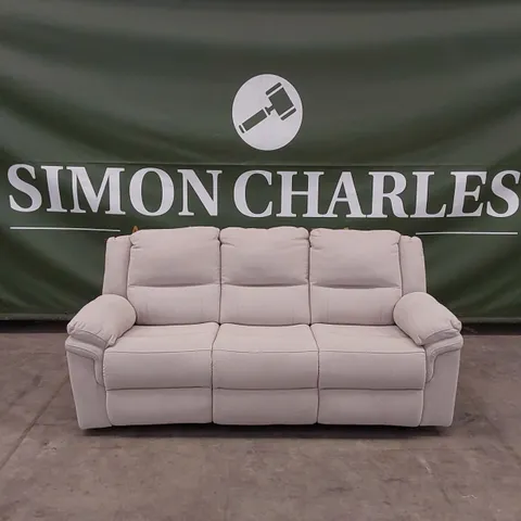 ALBION FABRIC 3 SEATER HIGH BACK MANUAL RECLINER SOFA