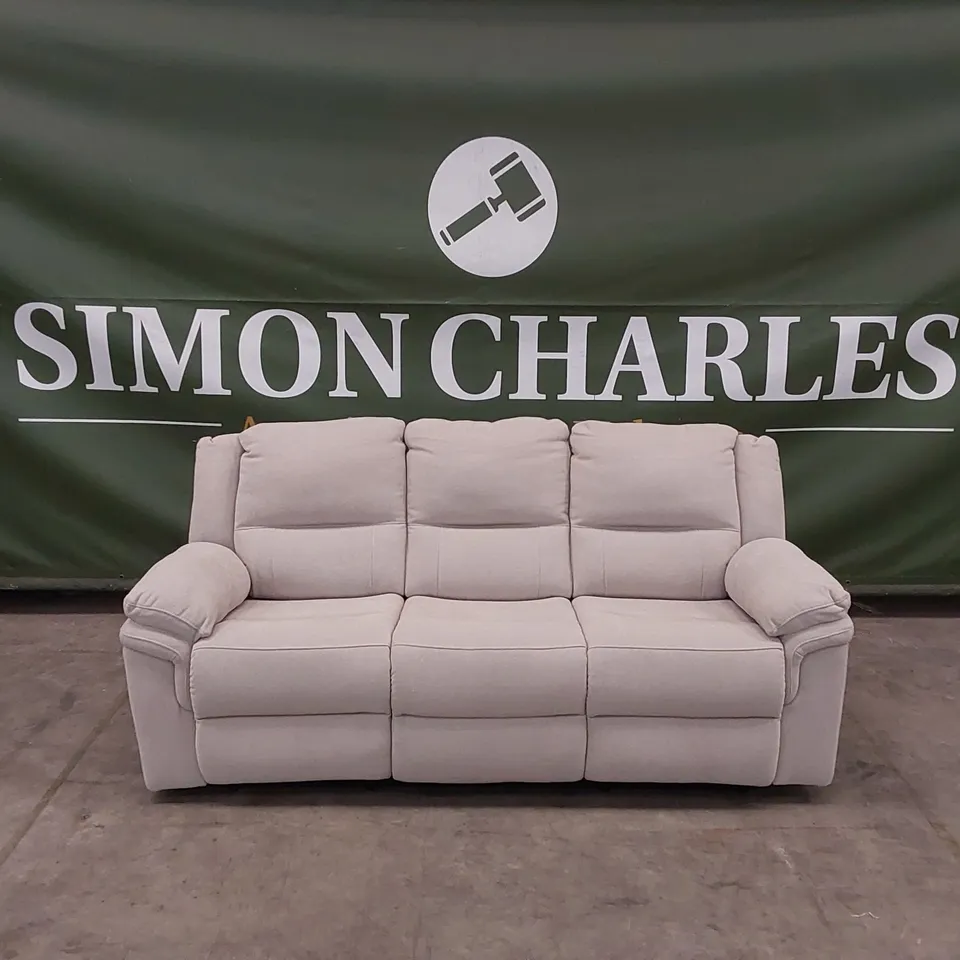 ALBION FABRIC 3 SEATER HIGH BACK MANUAL RECLINER SOFA RRP £749