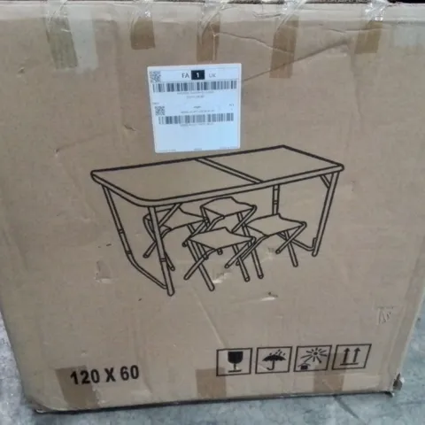 BOXED CAMPING TABLE AND CHAIR SET